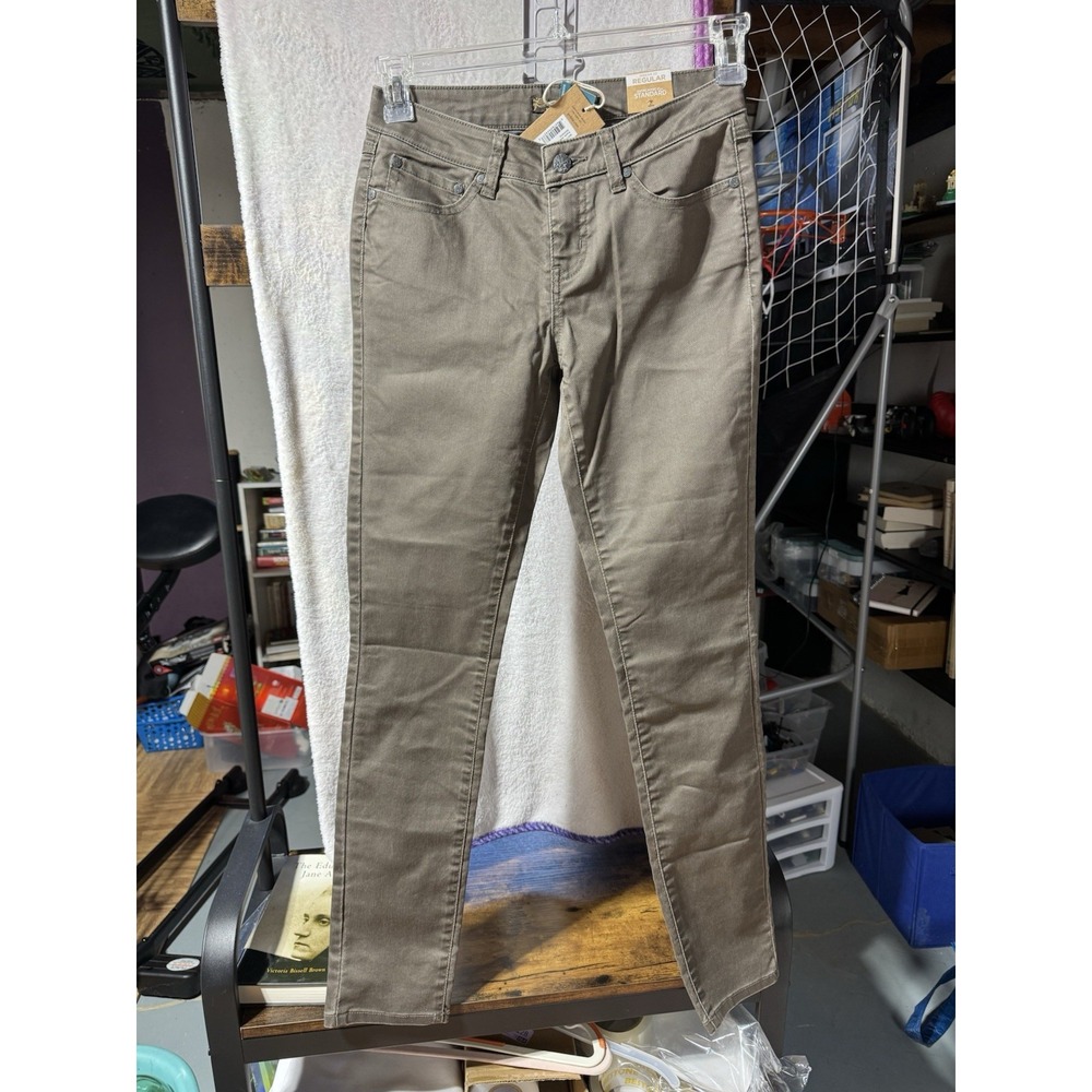 PrAna Kayla‎ Fit Regular Inseam Jean Women's 2/27 Dark Mud Stretch Denim